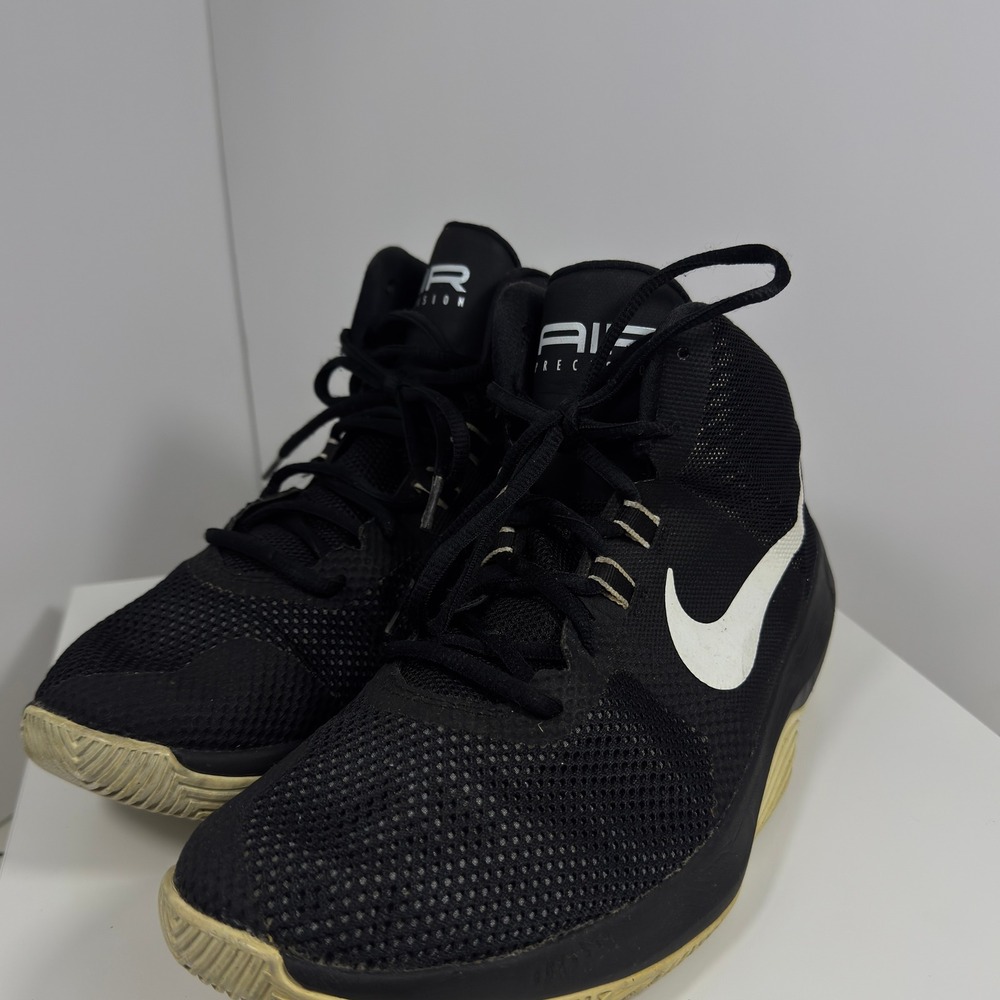 Nike Air Precision Basketball Shoes Mens Size 11 Black White High Top Sneaker - Picture 2 of 16